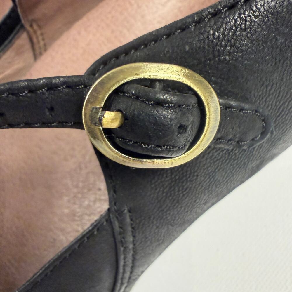 Dansko Black Leather Mary Jane Wedge Shoes Comfortable Casual Size 39 (8.5-9) - Picture 13 of 16
